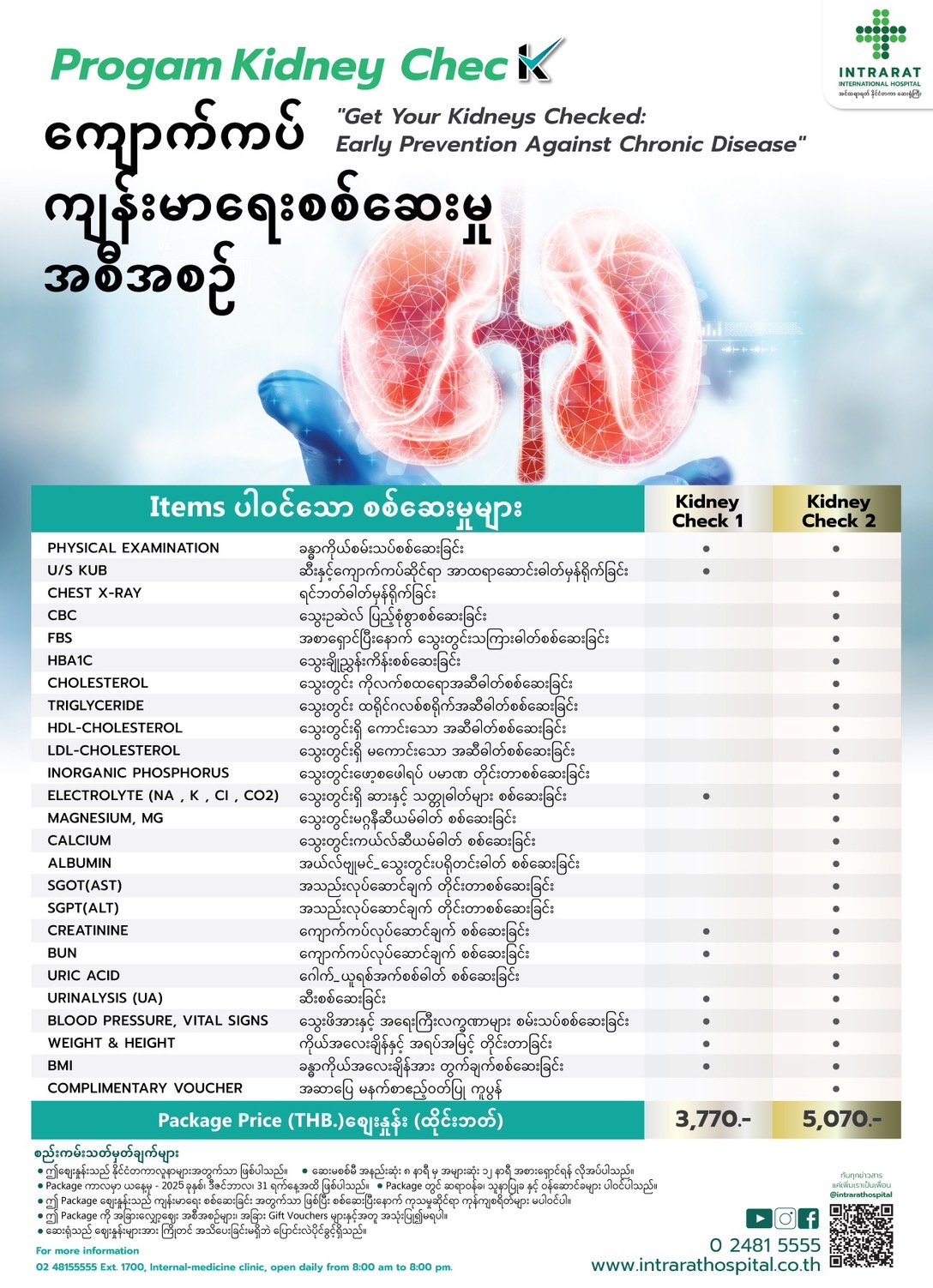 Kidney Check-up — Intrarat Hospital