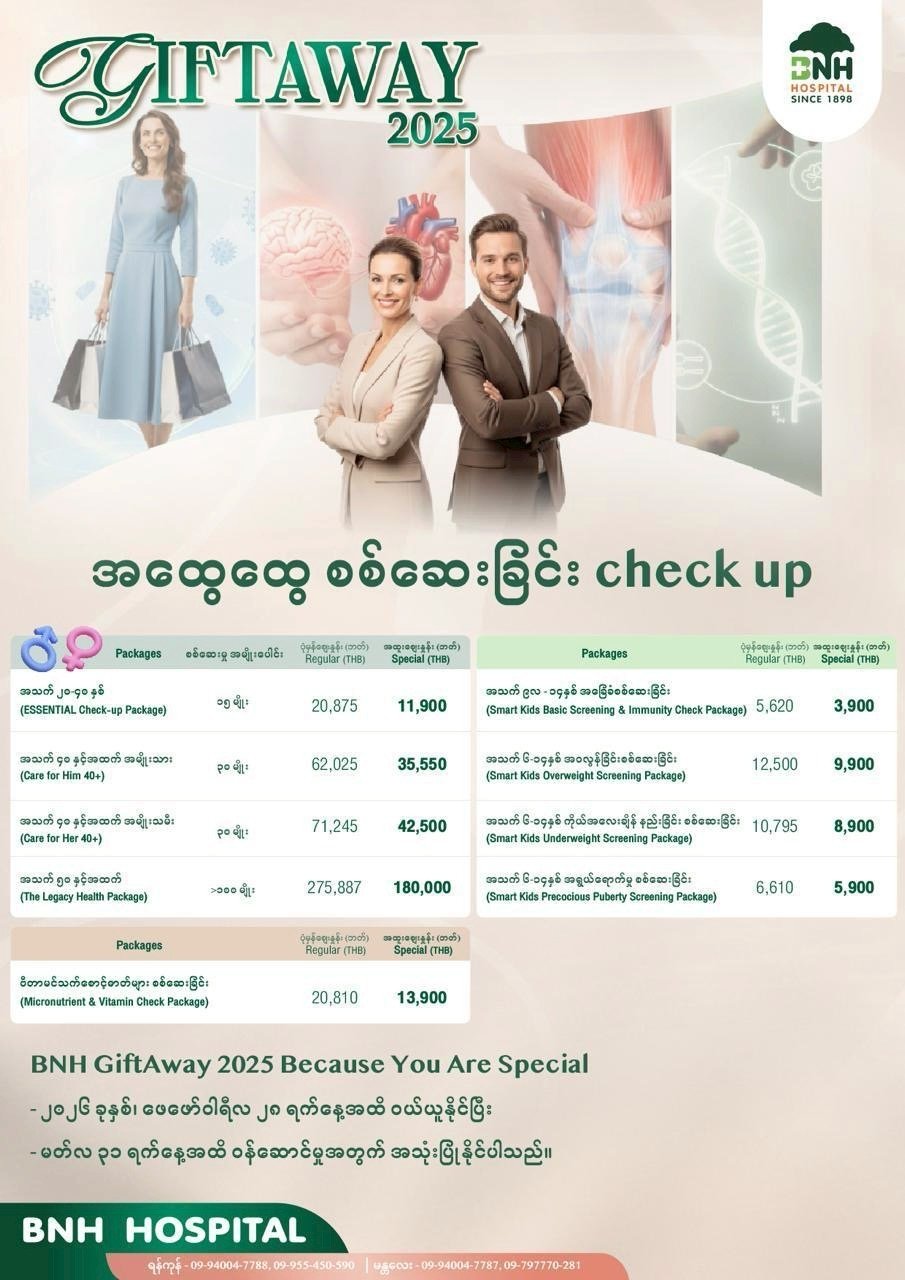 Check-up Package Summary — BNH Hospital